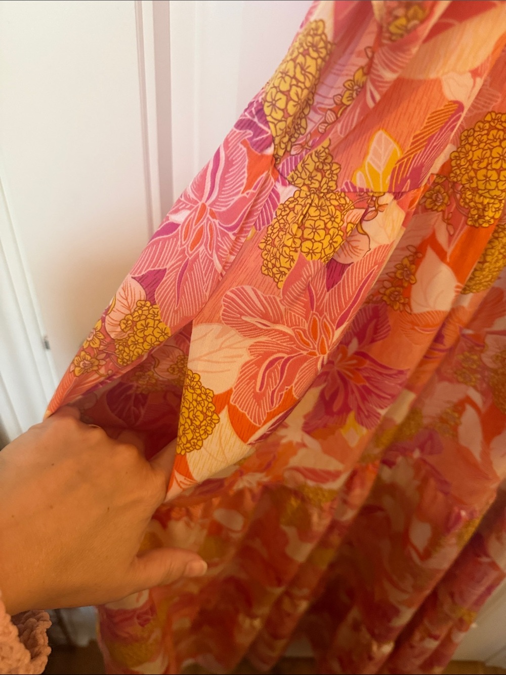 entro Pink and Orange Floral Maxi Dress - Picture 4 of 11